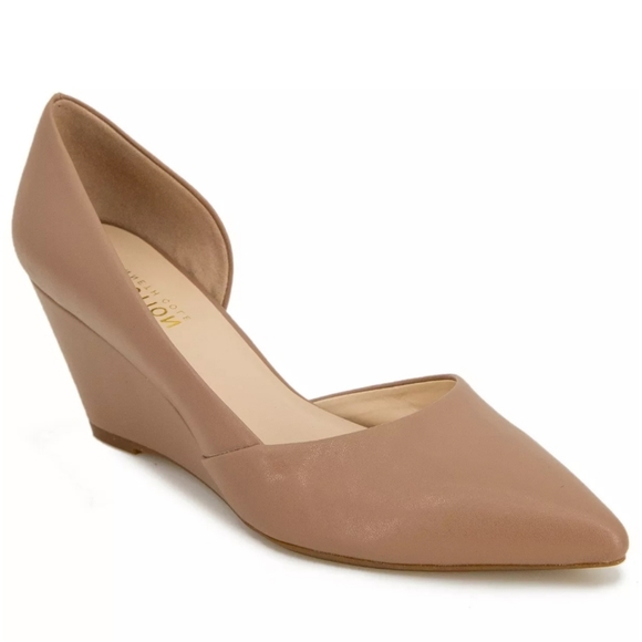 Kenneth Cole Reaction Shoes - Kenneth Cole Reaction Eltinn D'Orsay Wedge Pumps Classic Tan 8.5